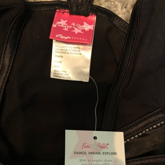 FUTURE STAR BLACK LONG SLEEVE LEOTARD - Picture 4 of 4